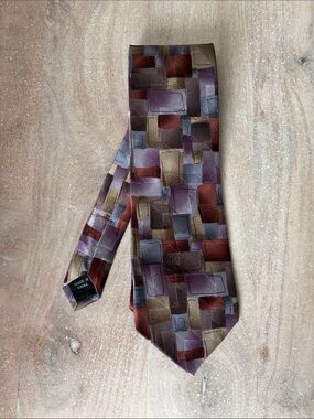 J. Garcia Geometric Block Tie silk